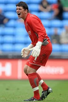 Images Dated 2nd August 2009: Coventry City FC vs Everton: Kieren Westwood Guarding the Net at Ricoh Arena (Pre-Season Friendly)