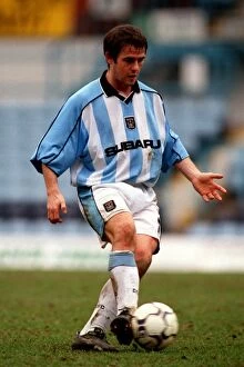 Images Dated 25th March 2001: Coventry City FC vs Pakistan: David Thompson in Action (Friendly Match)
