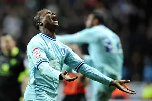 14-02-2012 V Leeds United, Ricoh Arena Prints: Coventry City FC's Championship Victory: Alex Nimely's Euphoric Moment (14-02-2012)