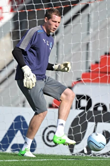 Oldham Athletic V Coventry City : Boundary Park : 29-09-2012 Prints: Coventry City FC's Chris Dunn Prepares for Oldham Athletic Clash at Boundary Park