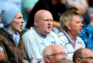 Images Dated 20th August 2011: Coventry City Football Club: Electric Atmosphere in the Stands - Coventry City vs Watford