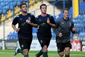 Images Dated 9th August 2011: Coventry City Football Club: Pre-Match Warm-Up at Gigg Lane Ahead of Carling Cup Clash with Bury