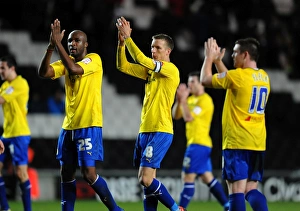 Milton Keynes Dons V Coventry City : StadiumMK : 29-12-2012 Prints: Coventry City Footballers Salute Appreciative Fans after Npower League One Match vs