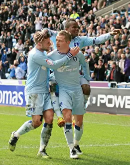 10-03-2012 V Birmingham City, Ricoh Arena Prints: Coventry City: Gary McSheffrey's Euphoric Moment as He Scores the Winning Goal Against Birmingham City (10-03-2012)