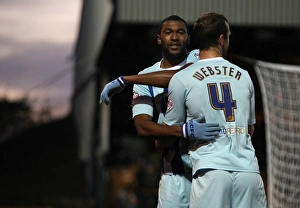 Images Dated 2014 December: Coventry City: Johnson and Webster Celebrate Goal Against Port Vale in Sky Bet League One
