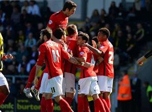 Images Dated 2015 September: Coventry City: Marcus Tudgay's Euphoric Goal Celebration vs