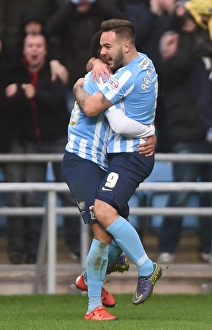 Images Dated 2015: Coventry City: Murphy and Armstrong Celebrate Goal in Sky Bet League One Victory over Gillingham