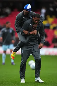 Coventry City: Platt and Nimely's Exuberant Warm-Up Celebration (17-03-2012 v Watford)
