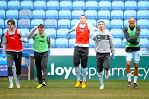 Images Dated 2013 March: Coventry City Players Gear Up for Doncaster Rovers Showdown at Ricoh Arena