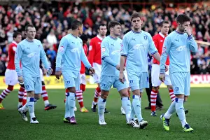 18-02-2012 V Nottingham Forest, City Ground Prints: Five Coventry City Players Gear Up for Npower Championship Showdown Against Nottingham Forest (18-02-2012)