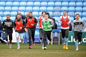 Images Dated 29th March 2013: Coventry City Players Prepare for Npower League One Showdown against Doncaster Rovers at Ricoh Arena