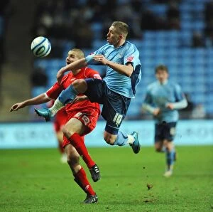 09-01-2010 v Barnsley Collection: Coventry City vs Barnsley: Intense Battle for Control in Championship Match at Ricoh Arena