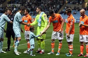 Images Dated 27th September 2011: Coventry City vs. Blackpool: Pre-Match Handshake - Npower Championship (27-09-2011, Ricoh Arena)