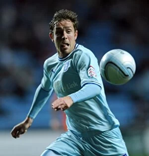 Images Dated 27th September 2011: Coventry City vs Blackpool: Richard Keogh at Ricoh Arena - Npower Championship (27-09-2011)