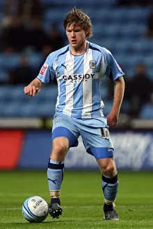 Images Dated 2008: Coventry City vs Burnley, Championship Showdown: Aron Gunnarsson at Ricoh Arena (21-10-2008)