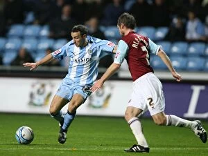Images Dated 21st October 2008: Coventry City vs Burnley: Mifsud vs Alexander - Championship Showdown at Ricoh Arena (21-10-2008)