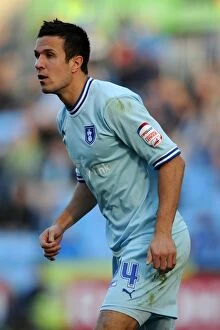 Images Dated 22nd October 2011: Coventry City vs Burnley: Richard Wood in Action at the Ricoh Arena - Npower Championship