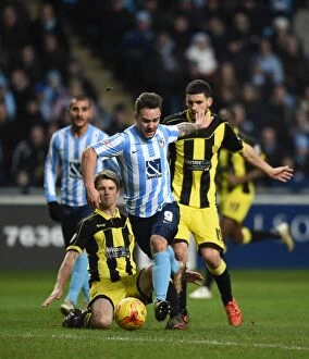 Images Dated 16th January 2016: Coventry City vs Burton Albion: Shane Cansdell-Sherriff Fouls Adam Armstrong (Sky Bet League One)