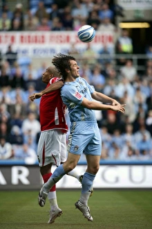 Images Dated 29th September 2007: Coventry City vs Charlton Athletic: A Championship Battle - Elliott Ward vs Chris Iwelumo at Ricoh Arena (2007)