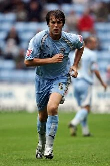Images Dated 18th August 2007: Coventry City vs Hull City: Elliott Ward in Action at the Ricoh Arena - Championship Match