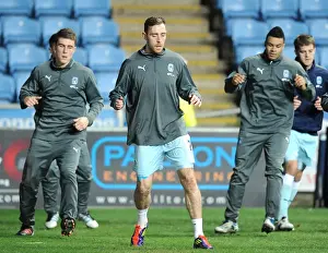 Coventry City vs Leeds United: Richard Keogh and Team Warm-Up at Ricoh Arena (Npower Championship, 2012)