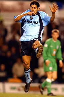 Images Dated 2002: Coventry City vs Millwall: Youssef Chippo's Determination in Nationwide League Division One (12-04-2002)