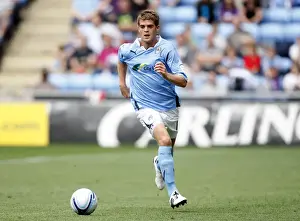 Images Dated 2010 August: Coventry City vs Portsmouth: Martin Cranie at Ricoh Arena (Championship, 07-08-2010)