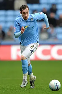 Images Dated 2010 December: Coventry City vs Queens Park Rangers: Richard Keogh in Action at the Ricoh Arena (Npower Championship)