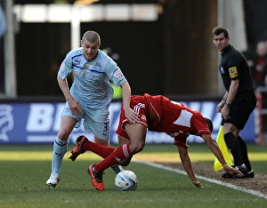 Images Dated 2013: Coventry City vs Swindon Town: Dickinson vs Thompson Clash in Npower League One