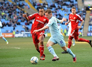 Images Dated 2013: Coventry City vs Swindon Town: Npower League One Clash at Ricoh Arena - Intense Rivalry