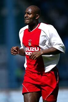 Images Dated 2nd August 2005: Coventry City vs Wolverhampton: Dele Adebola in Action - Pre-Season Friendly at Highfield Road