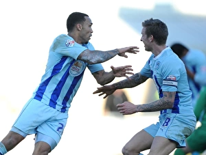Images Dated 2014 March: Coventry City: Wilson and Baker Celebrate Double Strike Against Port Vale (Sky Bet League One)