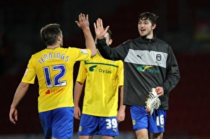 Doncaster Rovers V Coventry City : Keepmoat Stadium : 15-12-2012 Prints: Coventry City's Adam Barton and Steven Jennings Celebrate Goal in Npower League One Match vs Doncaster Rovers