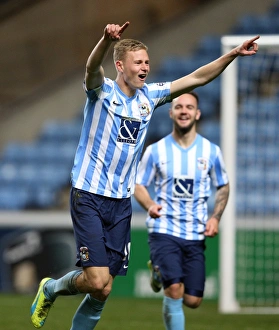 Coventry City's Andy Rose Celebrates First Goal Against Bradford City in Sky Bet League One at Ricoh Arena