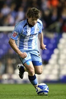 Images Dated 3rd November 2008: Coventry City's Aron Gunnarsson in Action against Birmingham City in Championship Clash at St
