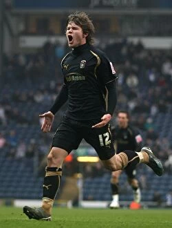 14-02-2009 Round 5 v Blackburn Rovers Collection: Coventry City's Aron Gunnarsson Scores Second Goal vs. Blackburn Rovers in FA Cup Fifth Round