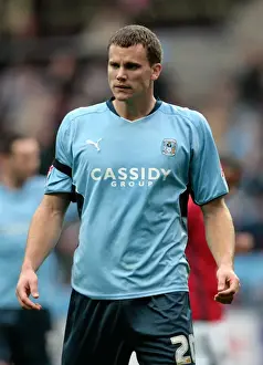 Images Dated 2009 October: Coventry City's Ben Turner in Action Against West Bromwich Albion - Championship Clash at Ricoh Arena (2009)