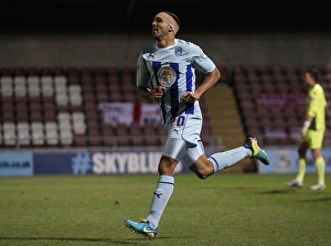 Coventry City's Callum Wilson: Celebrating Glory Over Walsall in Sky Bet League One (05-03-2014, Sixfields Stadium)