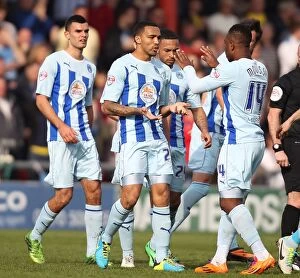 Images Dated 29th March 2014: Coventry City's Callum Wilson Scores Game-Winning Goal Against Crewe Alexandra in Sky Bet League One