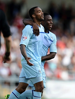 Images Dated 2013 August: Coventry City's Callum Wilson Scores His Second Goal Against Bristol City in Sky Bet League One (August 11)