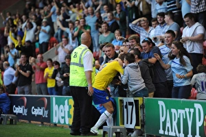 Images Dated 2013 August: Coventry City's Carl Baker Scores First Goal in Capital One Cup Upset Against Leyton Orient (August 6)