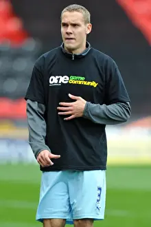 Images Dated 29th October 2011: Coventry City's Chris Hussey in Community T-Shirt: United for a Cause (29-10-2011 vs)