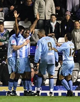 Images Dated 3rd November 2008: Coventry City's Clinton Morrison Scores First Goal: Birmingham City vs Coventry City