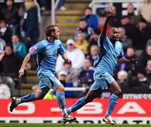 Images Dated 17th February 2010: Coventry City's Clinton Morrison Scores the Opener Against Newcastle United in Championship Clash