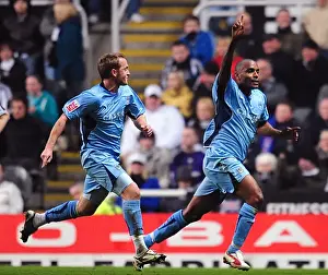 Coventry City's Clinton Morrison Scores the Opener Against Newcastle United in Championship Clash at St. James Park