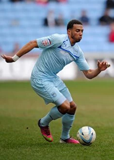Images Dated 29th March 2013: Coventry City's Cyrus Christie in Action Against Doncaster Rovers at Ricoh Arena