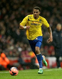 Images Dated 24th January 2014: Coventry City's Cyrus Christie Against Arsenal in FA Cup Round 4 (2014)
