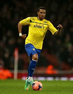 Images Dated 24th January 2014: Coventry City's Cyrus Christie at Emirates Stadium: FA Cup Fourth Round Showdown Against Arsenal