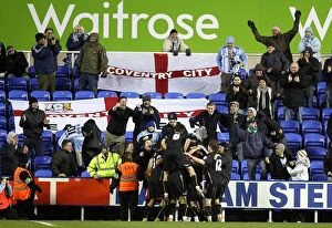 01-12-2008 v Reading Collection: Coventry City's Daniel Fox Scores Opener: Celebrating with Team Mates