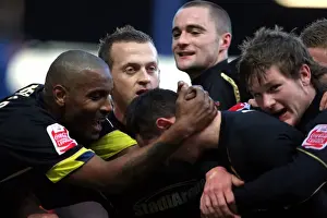 Images Dated 2010: Coventry City's David Bell Celebrates FA Cup Third Round Goal at Fratton Park